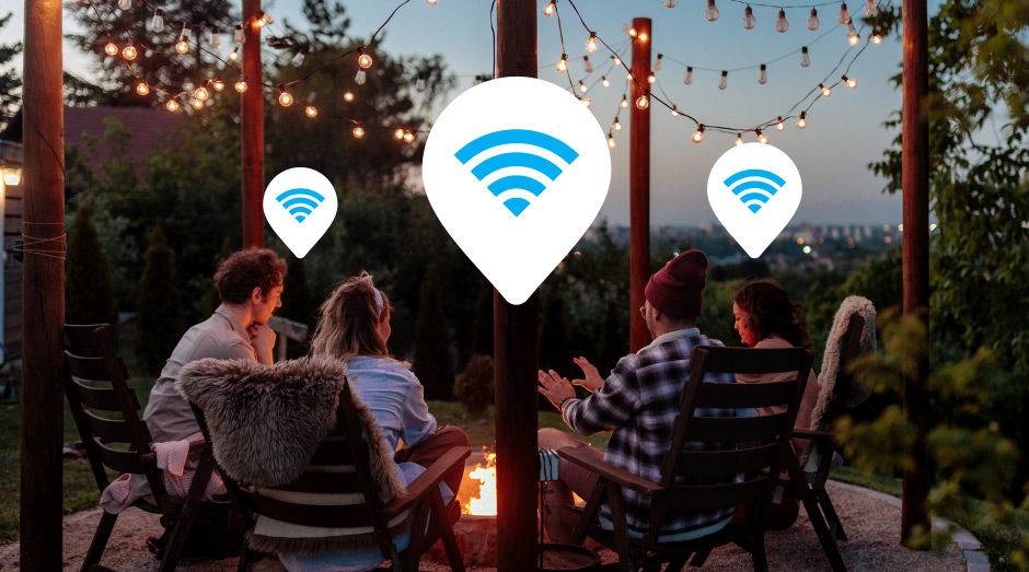 People enjoying WiFi