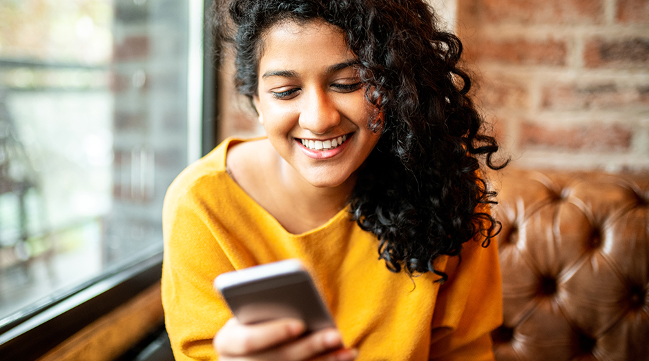 Girl enjoying her phone