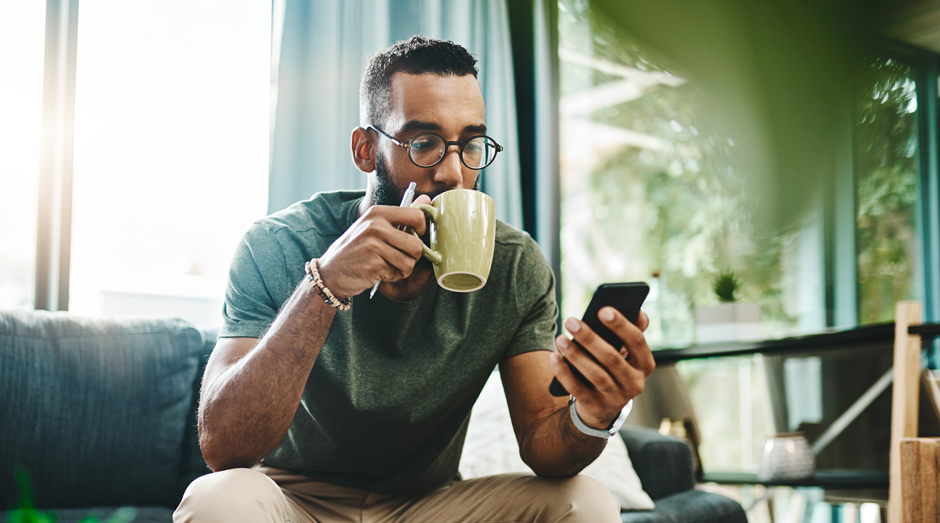 Person using a smartphone